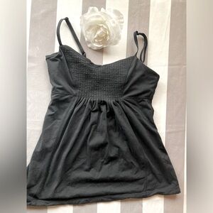 LULULEMON Women’s Black Tank Top Sz 10 Cinched Flowy Athletic Dance Yoga